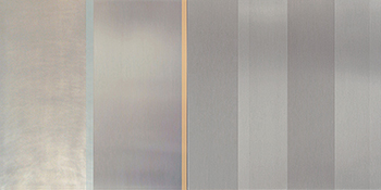 view minimal abstract painting on aluminium